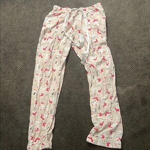 Festive Pajama Pants with Red and White Plar Bear Print